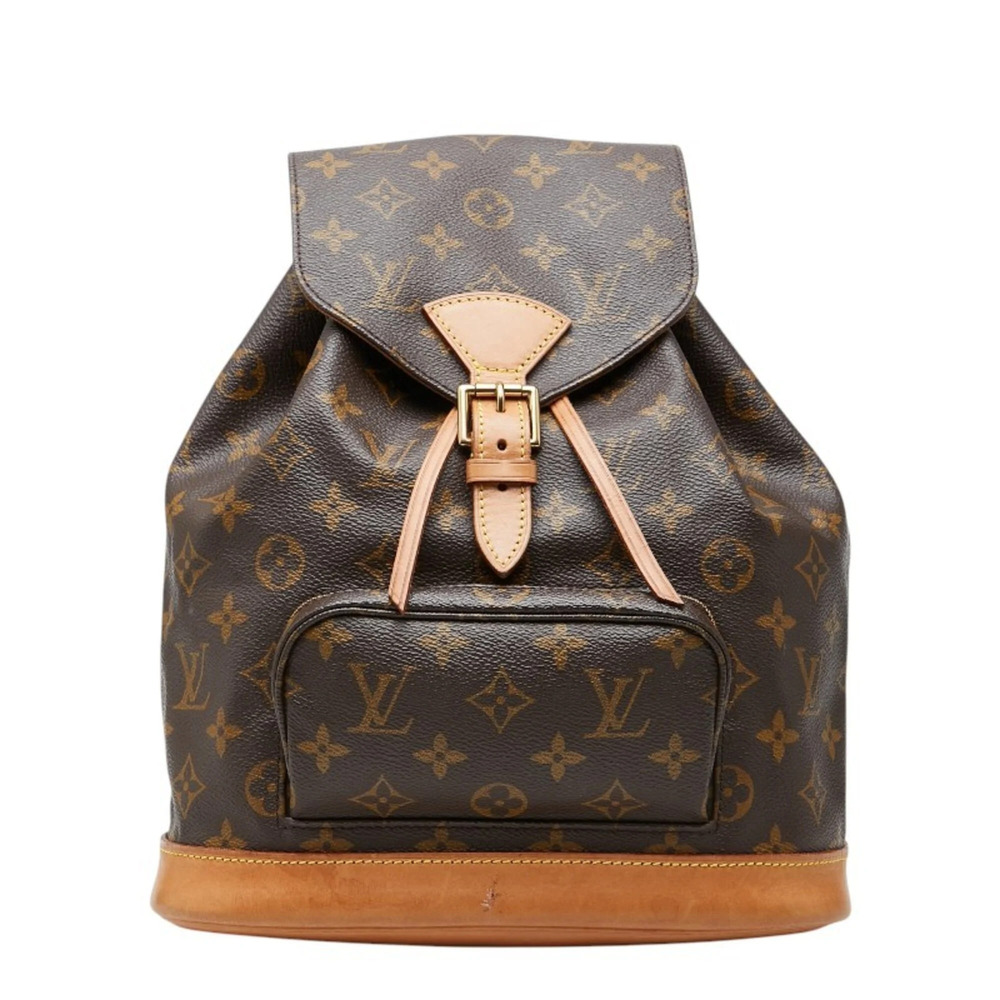 LOUIS VUITTON Brown Monogram Leather Backpack